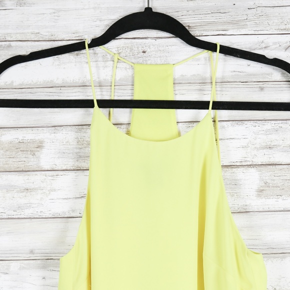 H&M Yellow Silk Cute Top sz 4 - Picture 5 of 7